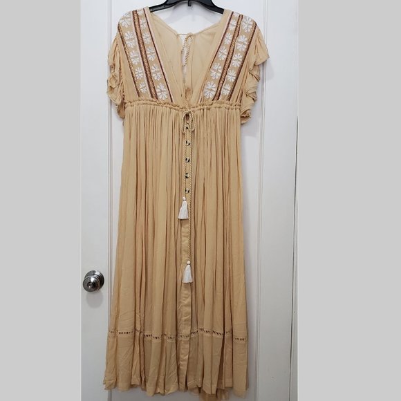 NWT Free People GARBANZO BEAN COMBO Dress, Size S. - Picture 2 of 8